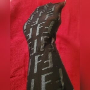 Black Patterned Tights